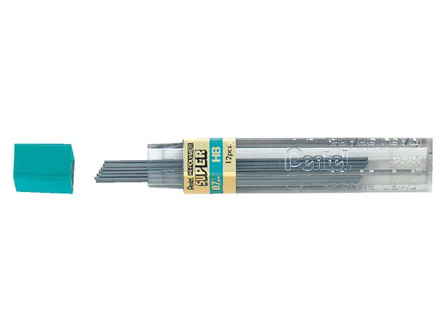 Potloodstift Pentel 0.7mm zwart per koker HB | PotlodenWinkel.nl