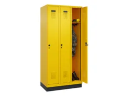 locker,HxBxD 1950x900x500mm,3vak,vak B 300mm,draaigrendel,sokkel