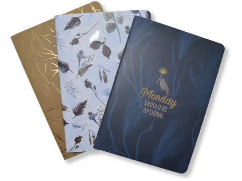 Schrift A5 Natural Beauty set van 3. 80 pagina's 80 grams papier.