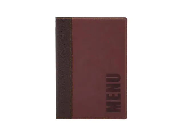 Menukaart Securit Trendy A5 2 tas wijnrood lederlook