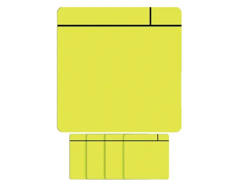 Magneet scrum 75x75mm geel 5 stuks