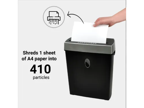 Papiervernietiger 8 Vel 4x38 mm 11 Liter