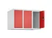 opzetkast,v. locker,3vak.,vak B 250mm,HxBxD 500x750x500mm,vleugeldeur