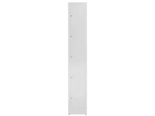 Lockerkast 1800x310x500mm 1x5 vakken cilinderslot, sokkel, RAL7035 - 2
