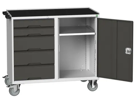 montagetafel 965x1050x550mm staalblad 5 laden kast front RAL7016