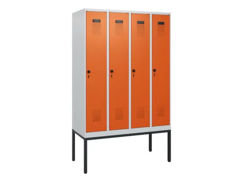 schoollocker,HxBxD 1950x1200x500mm,4vak,vak B 300mm,draaigrendel