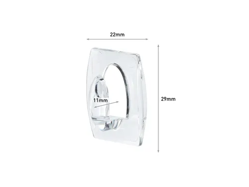 Haak Command mini inclusief bevestigingsstrip transparant 6 stuks