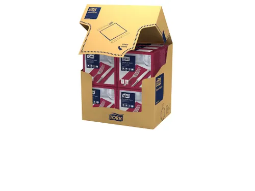 Tork 477618 Soft Dinnerservet Advanced Bordeaux 39x39cm 1/8 vouw