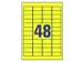 Avery Zweckform Ultra sterk etiket L6103-20 45.7x21.2mm Geel 960 stuks