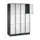 lockerkast,RAL 7021/RAL 7035,HxBxD 1950x1220x500mm,4x3vakken,cil.-slot
