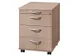 Caisson tiroirs Mobile 590x430x580mm 1 tiroir crayon 3 tiroirs Noyer