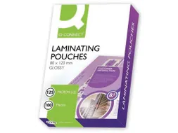 Lamineerhoes Glanzend Transparant 80x120mm A7 2x125mic Doos 100 Stuks