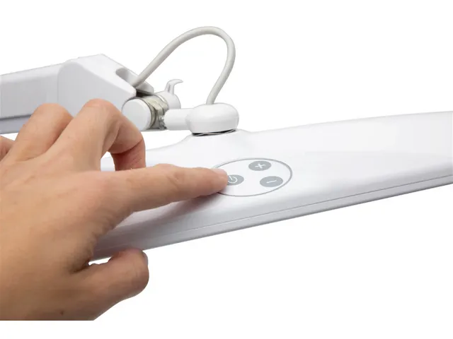 Werkpleklamp LED MAULexplore dimbaar Wit met tafelklem