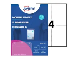 Avery 4834 Badgehouder lanyard set 105x148mm 10 stuks+12 kaarten
