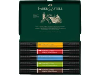 Tekenstift Faber-Castell Pitt Artist Pen duo marker etui a 5 stuks - 2