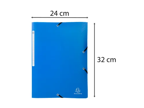 Elastomap A4 3 Kleppen Polypropyleen 5/10de Assorti