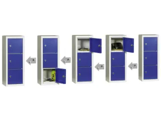 lockerkast,HxBxD 598x225x200mm,cil.-slot,sokkel,RAL7035,front RAL5010 - 4