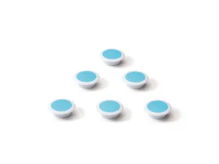 Glasbordmagneet 30mm Blauw Rond extra sterk 6 stuks - 1