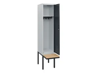 locker met bank,HxBxD 1950x400x815mm,1vak,vak B 400mm,cil.-slot - 2