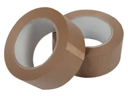 Verpakkingstape IEZZY papier 50mmx50m 80p gerecycled papier bruin