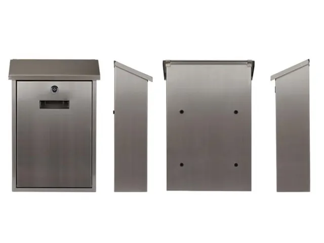 Brievenbus Berlin Inox met naamplaatje incl. 2 sleutels 36.5x27x10cm