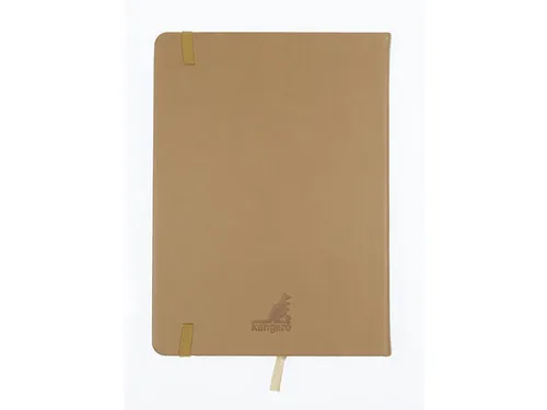 Schetsboek Kangaro A5 taupe PU HC 80 vel 140gr roomwit met elastiek en