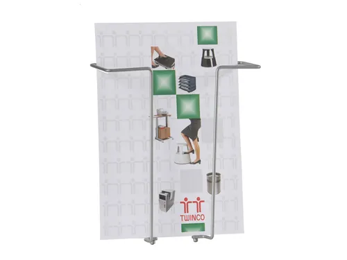 Folderhouder zilver voor A4 wandmontage