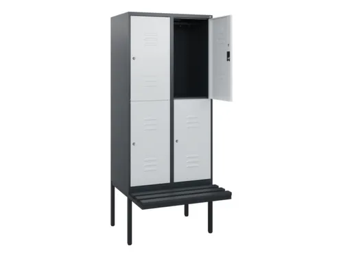 Dubbeldekse dekenkist,HxBxD 1950x800x815mm,2x2vak.,vak B 400mm
