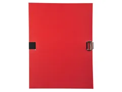 Map Met Riem En Uitrekbare Rug Pp Rood 24x32cm A4