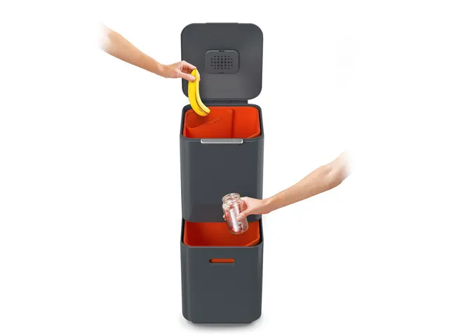 Afvalbak Intelligent Waste Totem Compact 40 Liter Grijs