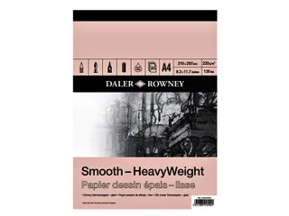 Tekenpapier Daler-Rowney Smooth Heavyweight 220gr A4 natuurlijk wit - 2