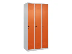 locker,HxBxD 1850x900x500mm,3vak,vak B 300mm,draaigrendel