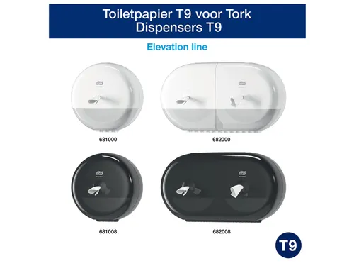 Toiletpapier Tork SmartOne Mini T9 advanced 2-laags 620 vel wit 472193