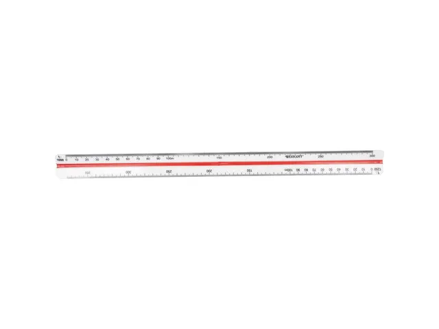 Schaalstok Westcott 30cm 1:500/1000/1250/1500/2000/2500