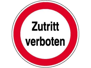 verbodsbord,"Verboden toegang",wandbord,aluminium,standaard,Ø 315mm - 1