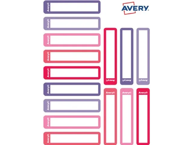 Mini Naametiket Roze/paars 30 stuks