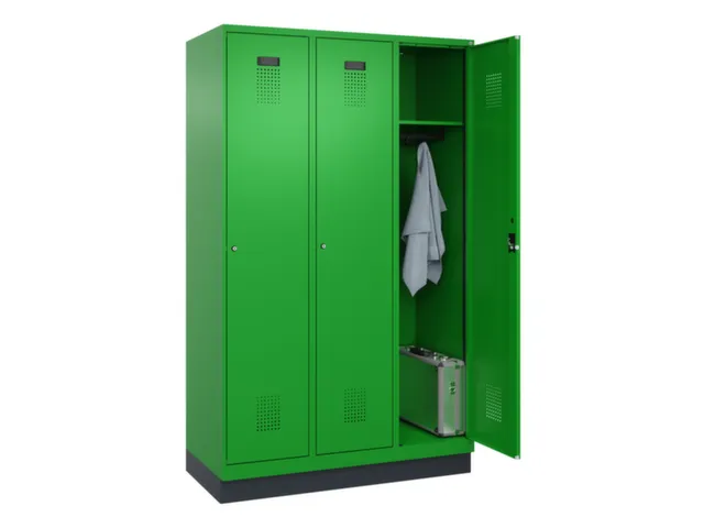 locker,HxBxD 1950x1200x500mm,3vak,vak B 400mm,cil.-slot,sokkel