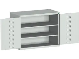 kast met geperforeerde platen,HxBxD 1000x1300x650mm,2xStalen bodem