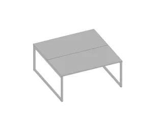 benchtafel,HxBxD 730x1600x1600mm,blad grijs,sledeframe aluminium - 1