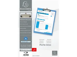 Klemplaat gecoat papier A4 blauw - 2