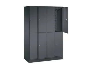 Dubbeldekse garderobekast,HxBxD 1950x1220x500mm,4x2vak.,vak B 260mm - 1