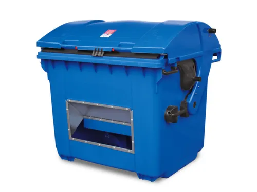 strooigoedbak,HxBxD 1035x1360x765mm,HDPE,blauw,deksel blauw