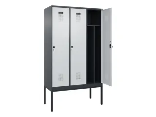 locker voor scheiding van kleding,HxBxD 2120x1200x500mm,3vak - 1