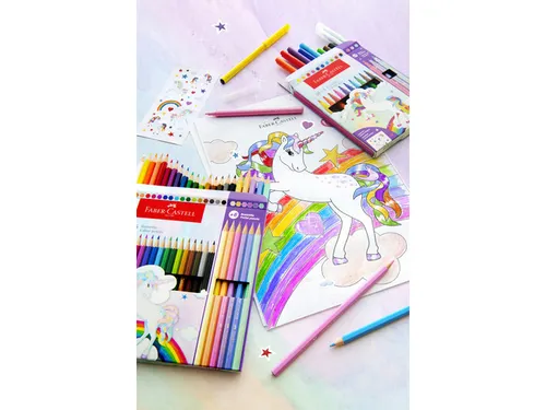 Viltstiften Faber-Castell Unicorn 10x standaard kleuren + 3x pastel kl