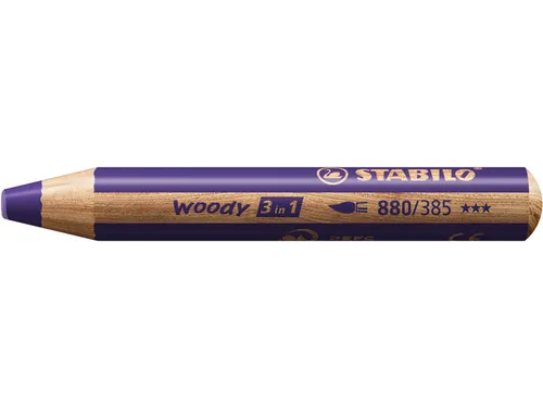 Kleurpotloden STABILO 880 woody 3 in 1 multitalent violet