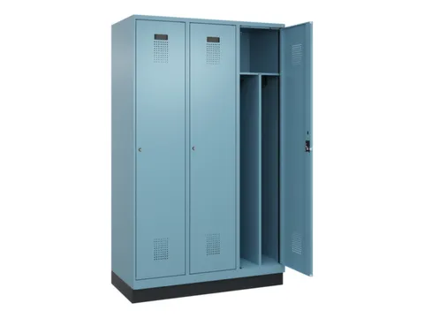 locker voor scheiding van kleding,HxBxD 1950x1200x500mm,3vak