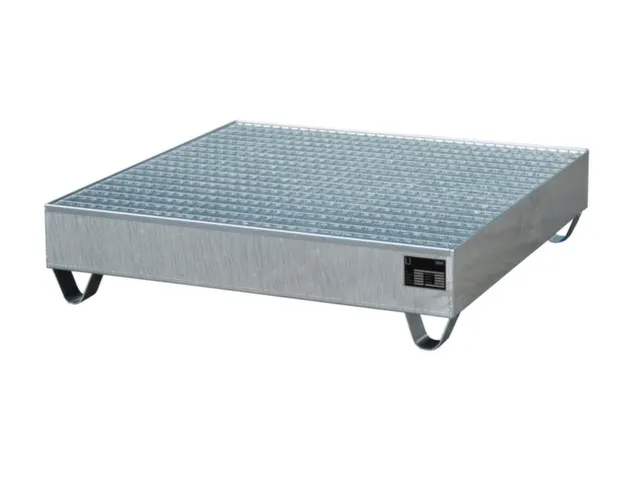 Systeem-Opvangbak Verzinkt 4x 200l 216l 285x1200x1200mm Rooster