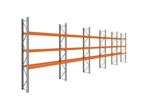 palletstelling,basis+4xaanbouw,HxBxD 3990x14100x750mm,vakl. 3000kg