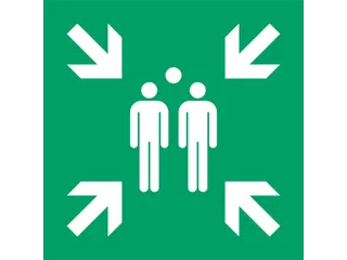 Pictogram bordje Djois Verzamelplaats 300x300mm groen - 1