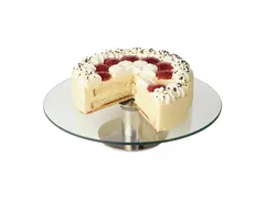 Emga Taartstandaard 30cm Glas met RVS draaivoet